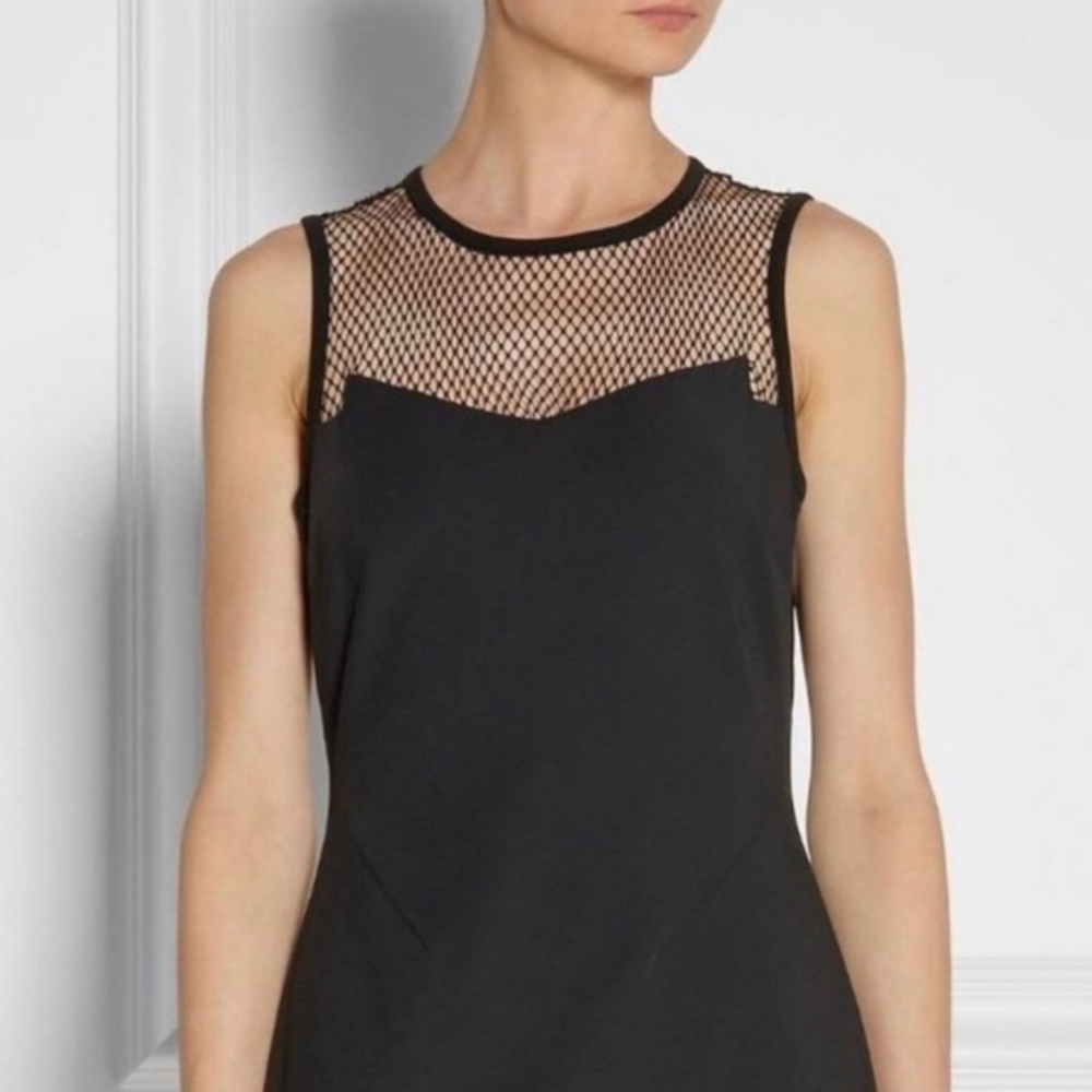 Rag & Bone Black Mesh Top Large